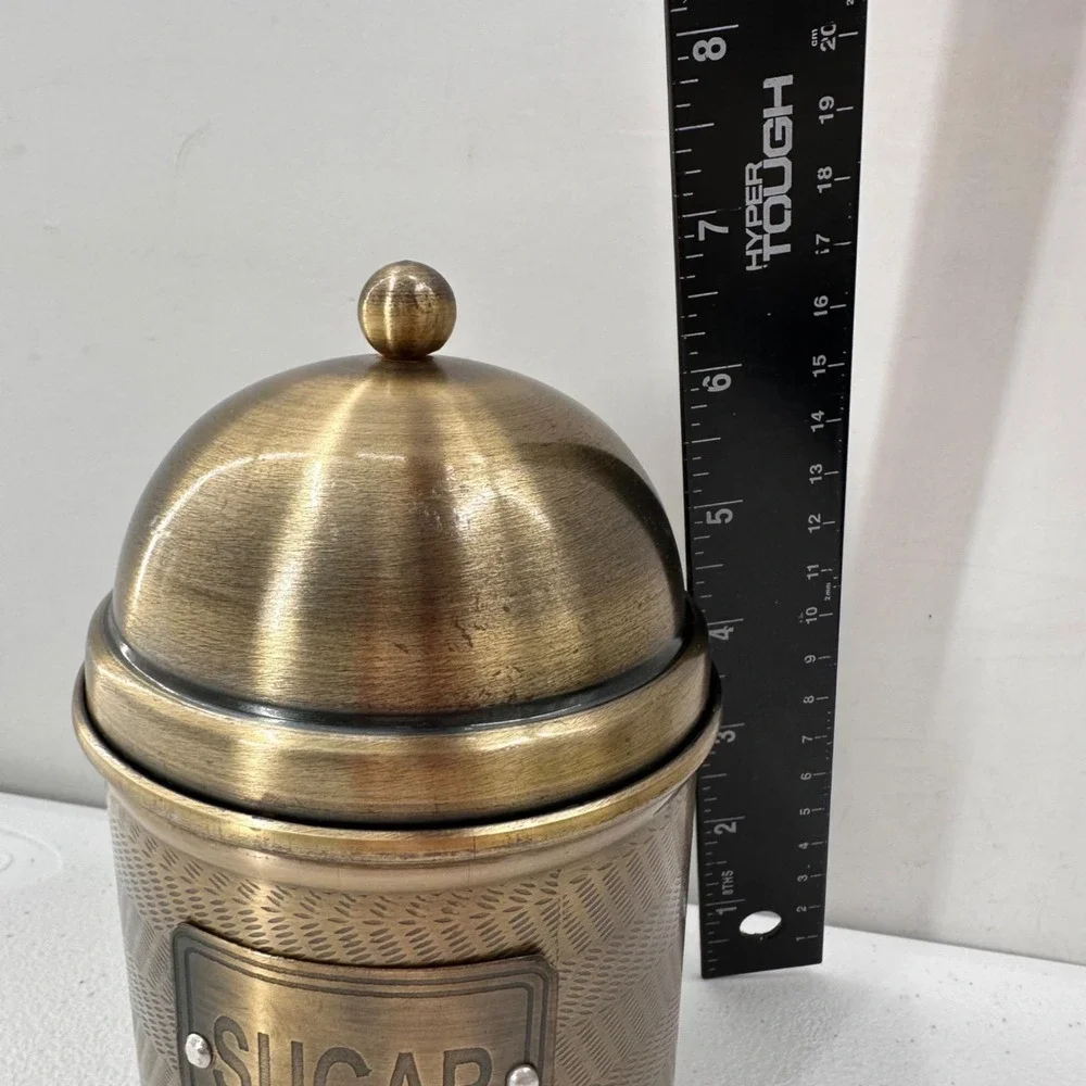 Brass‎ Sugar Canister With Lid 6.5